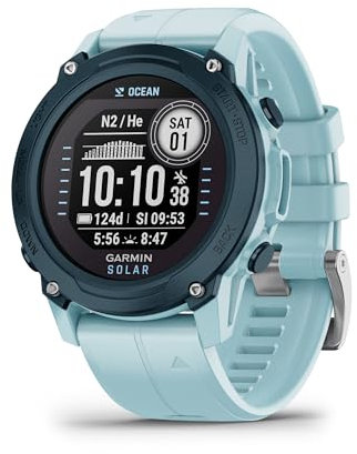 Garmin Descent™ G1 Solar - Ocean Edition, computer subacqueo e smartwatch, realizzato con plastica riciclata oceanica