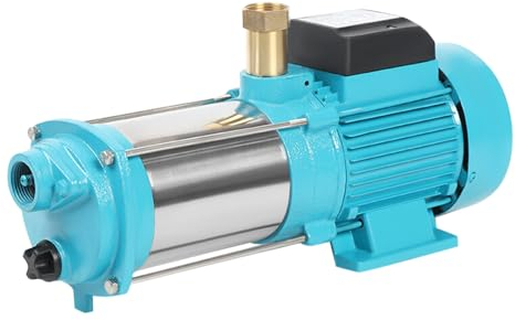 WOLEGM 1300W Hauswasserautomat Kreiselpumpe, 4000L/h 98bar Gartenpumpe Förderhöhe 98m/32152ft mit Druckschalter für Hauswasserwerke, Haus und Garten