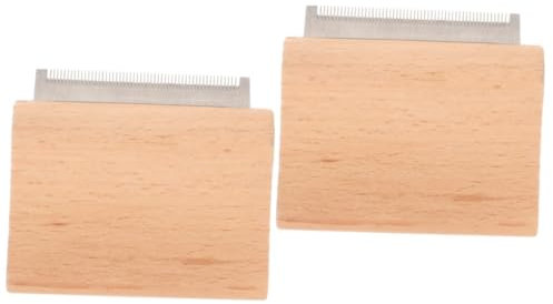 MERRYHAPY 2St Pferdebürste aus Holz haustierbürste pet brush haarentfernung Pferdehaar-Entfernungsbürste für Pferde dog brush Werkzeug zum Enthaaren von Pferden Pferdehaarkamm hölzern