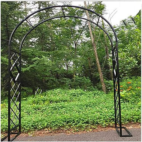 Arche de jardin en métal avec cadre en fer résistant aux intempéries - Noir - 3,6 x 2,3 m (l x H)