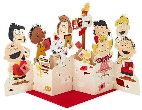 Hallmark Valentinskarte, musikalische Valentinstagskarte, 3D & Pop Up, bewegungsdrehendes Herz, Gold, Rosa, Blau, Weiß
