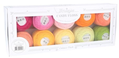Scheepjes Candy Floss Pack 10x20g - Passion Fruit, Variedad de Hilos