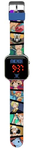 Kids Licensing Orologio digitale per bambini automatico con cinturino in plastica OP00005, One Piece Blu