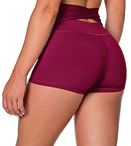 Pole Dance Sexy Outfit mit gekreuzter Rückenbund, Pole Dance Shorts, Damen, hohe Taille, Sport-Shorts, Damen, Push-Up, Radsport, Damen, nahtlos, Laufshorts, Kurze Leggings, für Damen