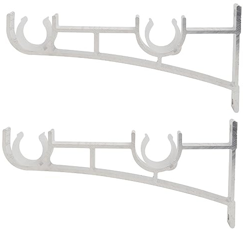 Soporte Blanco Cortina Doble 2 Barra de Aleación para Piezas de Aluminio