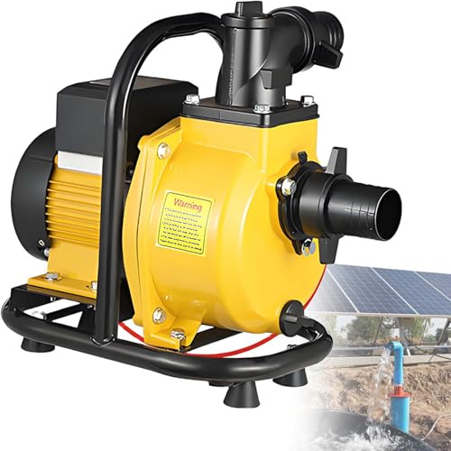 vnmudzeo Pompe à Eau Solaire pour Aquaculture, CC 48 V/72 V, Irrigation De Jardin PhotovoltaïQue à FréQuence Variable Pompe, Pompe Submersible pour Puits Profonds De 8 M,400W48V