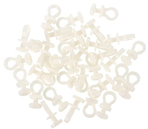 ULTECHNOVO Rodillos Plásticos para Cortinas Silenciosos y Resistentes la Humedad Compatibles con para Colgar Cortinas Salones y Dormitorios Color Beige