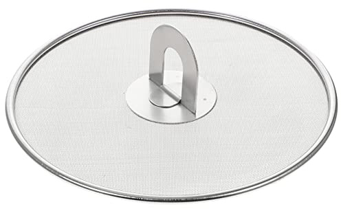 Garneck Coperchio per Padella Rete Anti-Schizzi D'olio in Acciaio 21cm Protezione Antispruzzo per Cucina e Cottura Sicura