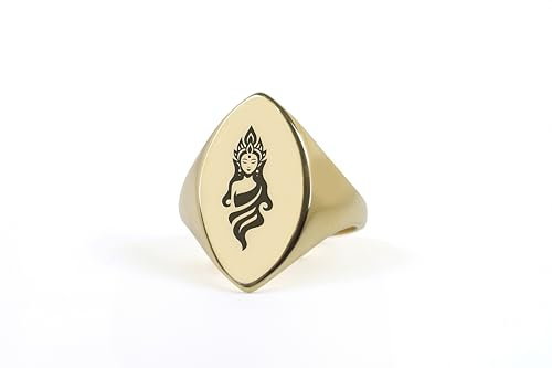 14k Or Bague Bouddhisme - Bague Marquise Fantaisie Déesse - Bijoux Femme