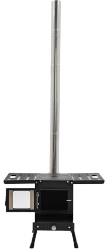 JJsdwin Chimenea plegable para acampar al aire libre, estufa portátil, estufa de tienda de campaña, estufa de camping para pesca, cocina de jardín y picnics