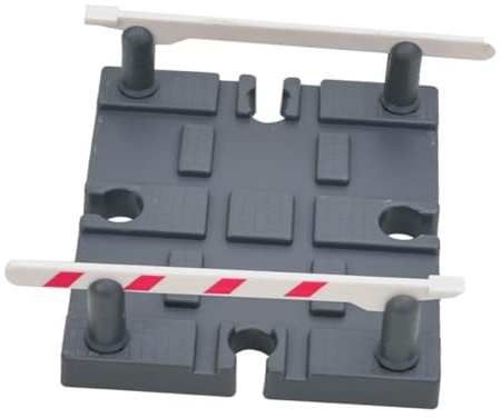 Gatuida Train Track Accessories Road Block Railing Barrier Model for Boys and Girls Educational Railway Playset Grey Diy Station Scene Toy