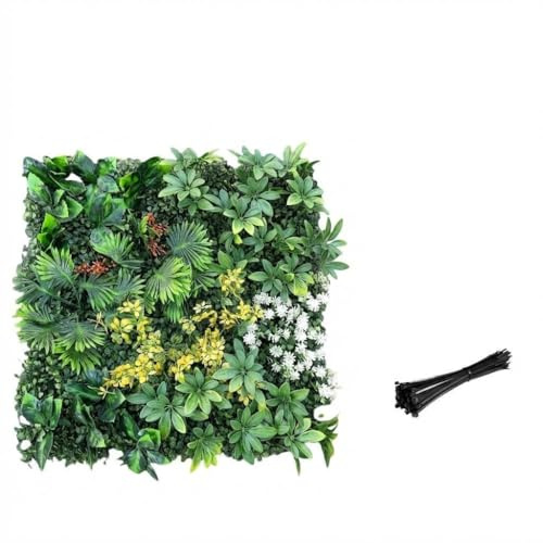 RBFGYIOP Pannelli da parete in bosso artificiale – Foglie tropicali con protezione UV – Schermo privacy decorativo per casa, giardino e feste – Facile montaggio – 6 pezzi 50x50cm