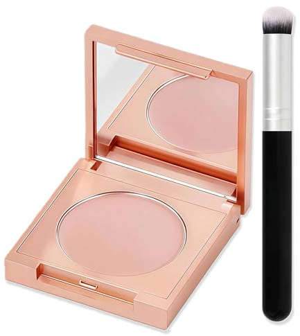Coloured Clay Under Eye Corrector With Brush, Natural Color Correctors For Dark Circles, Colored Clay Cc Undereye Corrector,Waterproof And Light Long Lasting Foundation Hydrating Under Eye Makeup