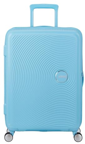 American Tourister Soundbox Spinner 67/24 TSA EXP Trolley Blueberry Fizz hellblau