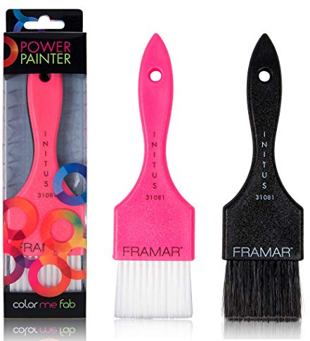 FRAMAR Haarfärbepinsel Set - Haarfärbepinsel Friseur Bürste, Pinsel Haare Färben, Haarfärbeset, Haare Färben Zubehör, Haarfarbe Pinsel, Haarfarbe Strähnchen Set, Färbepinsel Haare - 2er-Packung