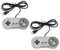 TRIXES Pack of 2 Wired USB Controllers - Compatible with SNES Emulators - Retro Gaming Joypads Gamepad - Suitable for Gaming PC, Computer, Laptop, Raspberry Pi
