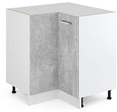 Vicco Mobile ad angolo cucina R-Line, Calcestruzzo, 75.6 cm senza piano di lavoro, per la libera combinazione all'interno di sistemi cucina modulari