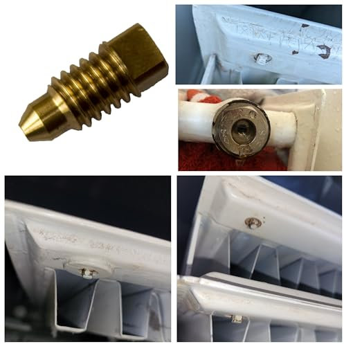 Radiator Bleed Screw Type 10 - Back of Radiator Brass/Vent/Air/Valve/Purge - Steel Panel