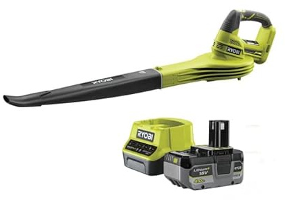 Pack RYOBI souffleur 18V One+ OBL1820S - 1 Batterie 4.0Ah LithiumPlus - 1 Chargeur Rapide 2.0Ah RC18120-140X