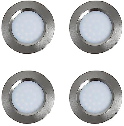 4 x LED 12V 24V Spot Lights Touch Switch Control Dimmable Caravan Motorhome Boat Recessed Downlights Warm White Lighting