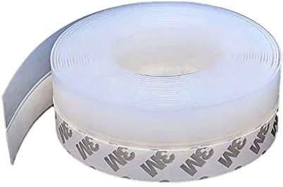 Silikon Dichtband 16,5 Meter lang (5m) Selbstklebend transparent für Türen und Fenster für die meisten Tür- und Fensteröffnungen (Breite 25mm)