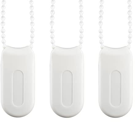 GOWEILE 3 Pack Plastic Pull String Pendants Curtain Cord Weights Window Shutter Safety Handle for Vertical Blind and Drapes(White)