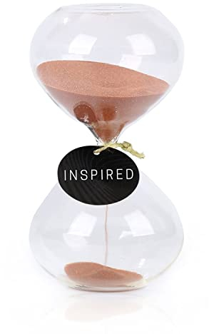 Biloba Puff Sand Timer, Colorful Hourglass Sand Clock, Kitchen Timer - Inspired Glass 3Mins / 5Mins / 30Mins / 60Mins, Home, Office Desk Decor