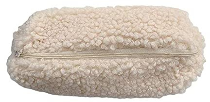 MOREASE Plüsch-Federmäppchen, Stifteetui, niedlich, flauschig, flauschig, Make-up-Tasche mit Reißverschluss, A-Beige, Plüsch-Federmäppchen
