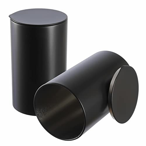 Dosenritter | 6 x runde Gewürzdose/Teedose, aromadicht aus Metall für je ca. 230g Gewürzpulver, ca.140g Earl Grey, inkl. 6 Etiketten | 12.8 x 7.4 cm (H,ø) | auch ideal als Supplementdose