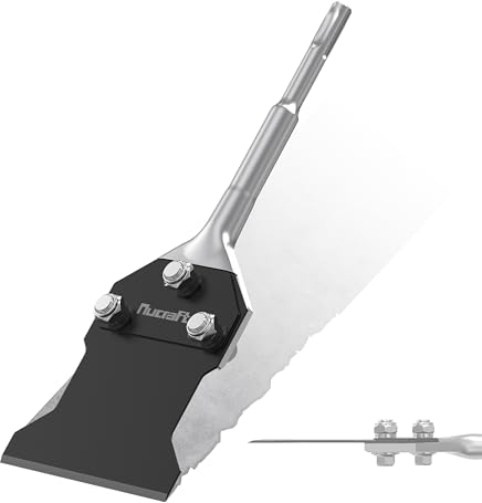 Nucraft Scalpello a spatola SDS-Plus, scalpello per piastrelle250 x 100mm, per la rimozione di adesivo per pavimenti, moquette, linoleum, adesivo per piastrelle, PVC, vernice