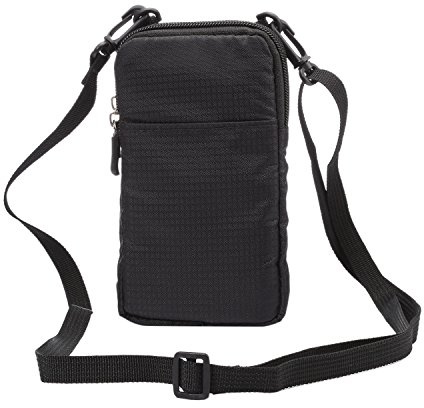 Handy Schultertasche Herren, Männer Gürteltasche mit Gürtelschlaufe Universal, Reißverschluss Handy Umhängetaschen Hüfttaschen Bauchtasche Nylon Doppelschicht Herrentasche mit Gürtelclip Messenger Bag