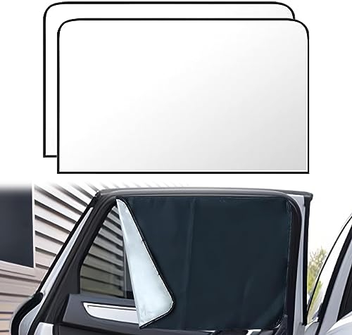 KHDULQ Sonnenschutz Auto,Auto Sonnenschutz Seitenscheibe, Magnetisch Sonnenschutz Auto, UV-Beständig, Reflektierend und Wärmeisoliert, Fenster verdunkelung Geeignet für Die Meisten Fahrzeugtyp