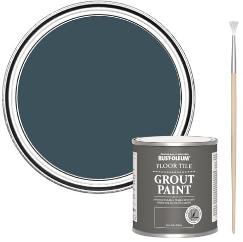 Rust-Oleum Ultra-Durable Blue Floor Tile Grout Paint - Evening Blue 250ml
