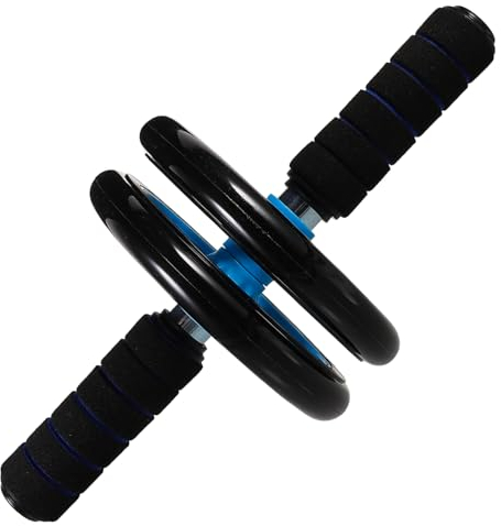 Kisangel Bauchtrainer Rad Fitness Bauchrollgerät Mit Gepolsterter Kniematte Für Männer Und Frauen Verstellbar Und Rutschfest Für Bauchmuskeltraining Zu Hause Und Unterwegs