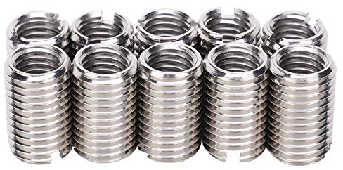 10 Stück Gewindeeinsatz, Innengewinde M12 X 1,75 Außengewinde M16 X 2 25mm Edelstahl Gewinde Reparaturhülsen Reduziermuttern Gewinde Reduzieradapter