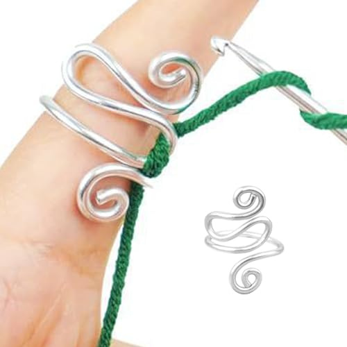 Spannung Häkelring - Verstellbare Haken Strick | Häkelschlaufe Zubehör | Offen Garnspannungsring Garnführung Garnführung Fingerhalter, Strickhandwerk Garnführung Handweberei Hakenlinie Katzenohren