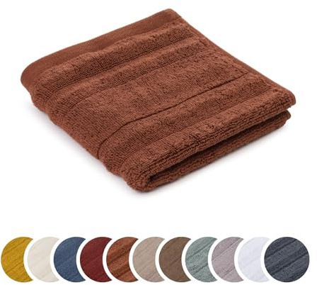 liebling Seiftuch Luxus Bio Baumwolle, Serie Marseille, 770 gr. / m², 30 x 30 cm, Ökotex, 60 Grad, saugstark, schnelltrocknend, Farbe: braun