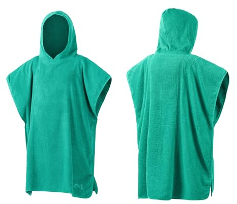 Urban Beach Kids Towel Poncho, Eco-Friendly, Ultra-Soft, Quick-Dry, Sun Protection at the Beach, Age 6-12, Green