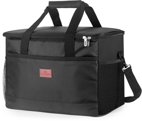 Dyserbuy 30L Large Cool Bag, Reusable Tote Cooler Bag, Insulated Picnic Lunch Bag Box, Picnic Bag for Camping, BBQ, Travel, Family and Outdoor Activities