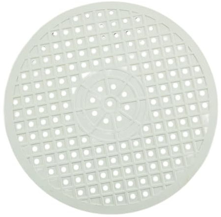 JISADER Spülbeckenmatte, Wiederverwendbare, Faltbare Spülbeckenunterlage für Küchentheke, Kühlschrank, Glaswaren, Rund Weiß
