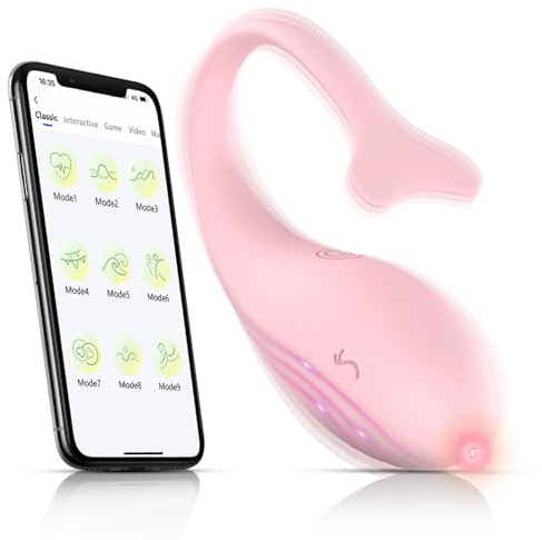 YcsLust Vibrator Vibro Ei mit Fernsteuerung App und Bluetooth für sie Klitoris G-Punkt,Kugelvibratoren mit 9 Vibrationsmodi Clitoris Vibrator Sex Spielzeug für, Klitoris Stimulator für Sie