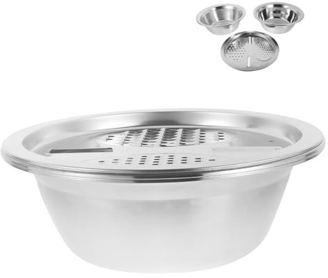 Hoement Set Da Cucina in Acciaio Inossidabile Multifunzione Scolapasta Affettatrice Per Verdura Frutta Strumenti Per Tagliare