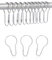 KGDUYC 20 pièces Anneaux de douche,Anneaux de rideau de douche,Crochets, Anneaux de suspension en acier inoxydable,Anneaux de douche pour la plupart des rideaux de douche ou des doublures de rideau