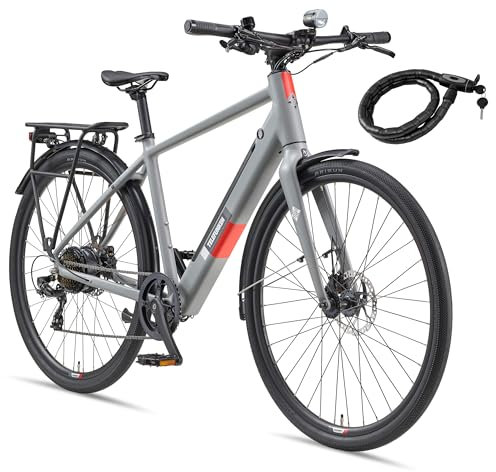 TELEFUNKEN E-Bike 28 Zoll Fahrrad für Damen & Herren | Pedelec Urban Citybike 7-Gang Kettenschaltung | Hydr. Scheibenbremsen | inkl. Panzerschloss | Elektrofahrrad 250 W Heckmotor | 475 Wh Li-Ion-Akku