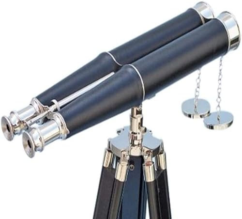 Nautisches Fernglas aus Messing, 55,9 cm, antikes Teleskop mit Bodenstativ