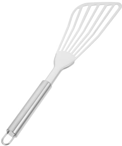 PAMINGONO Espátula De Cocina Flexible De Acero Inoxidable Con Mango Largo Para Freír Bistecs Y Pescados 13.18In Utensilio Resistente Y Ergonómico