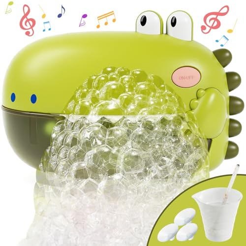 Lehoo Castle Juguetes de Baño, Maquina Burbujas para Bañera, Dinosaurios Juguetes Niños 1 2 3 Año