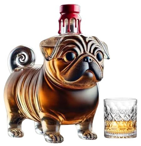 Bicchieri da whisky – Caraffa in a forma di caraffa, dispenser per vino trasparente per brandy vodka birra liquori