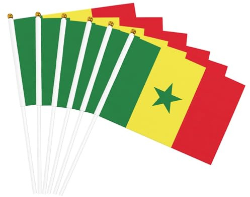 Drapeau du Sénégal imprimé à main léger pour festival, décoration intérieure ou extérieure