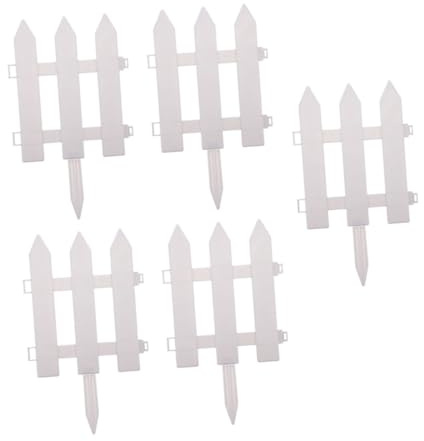 Gatuida 5 set Recinzione da Plastica con per Bordura Aiuole Staccionata per Esterni Recinto Decorativo per Fioriere Cortile e Protezione Animali